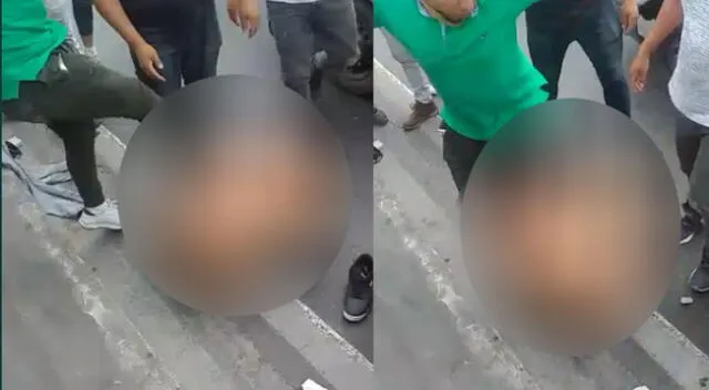 Ladrón terminó golpeado tras intentar asaltar un taxista en la avenida Panamericana Norte