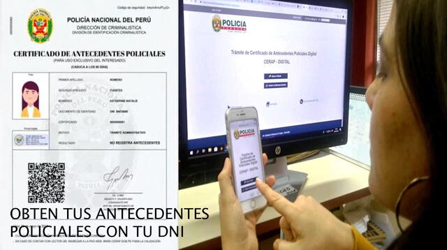 Obtén tus antecedentes policiales con tu DNI