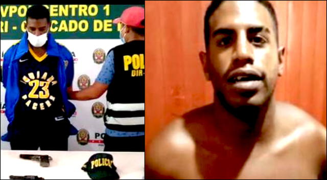 Futbolista de Lima Norte fue incautado por la Policía con drogas, revólver, manopla y gorra de Policía.