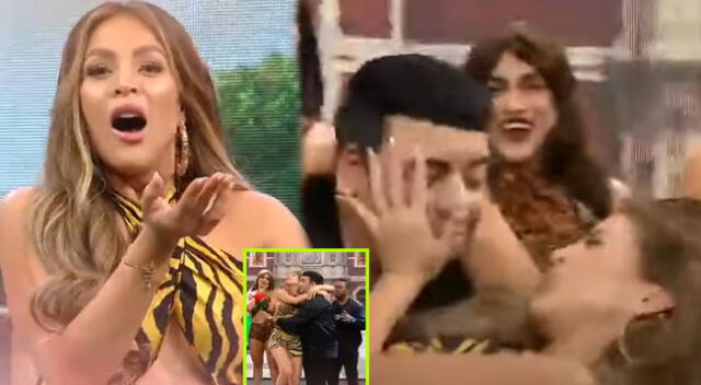 Sheyla Rojas es sorprendida con beso de Carlos Vílchez.