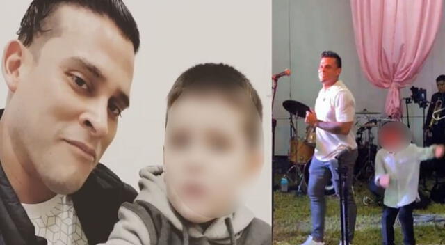 Hijo de Christian Domínguez y Karla Tarazona se roba show en presentación de su papá