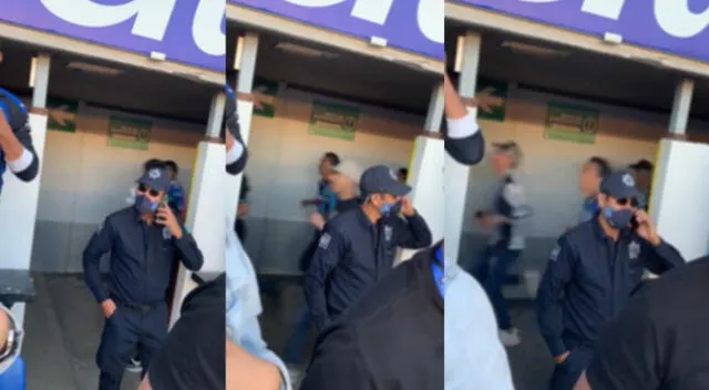 Actitud de agente de seguridad en el estadio de Querétaro se hizo viral en redes sociales.