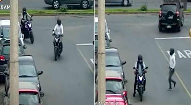 Delincuentes utilizan dos motos para robar