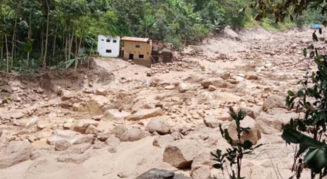 Vivienda de la menor quedó destruida producto de las intensas lluvias.