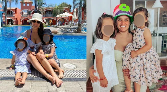 Andrea San Martín pasa tiempo junto a sus hijas.