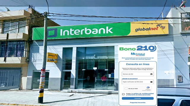 Hoy inicia el pago del Bono 210 a cuentas de trabajadores del Banco Interbank