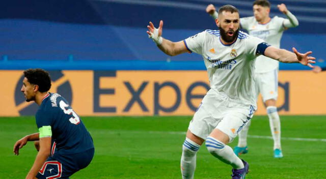 Karim Benzema anotó un triplete para el Real Madrid y deja eliminado al PSG.