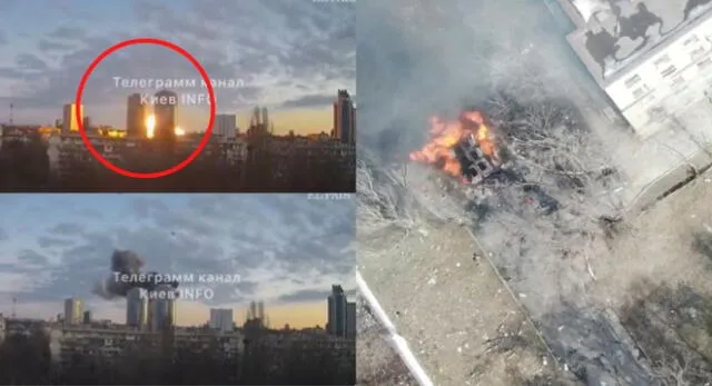 Los militares rusos vuelven a atacar con bombardeos a los edificios residenciales en la capital ucraniana.