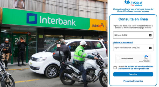 Cronograma de beneficiarios con cuentas en Interbank - Bono 210