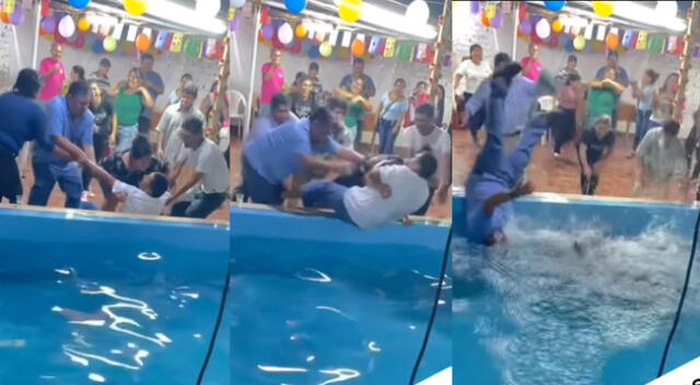 Peculiar escena en una fiesta se hizo viral en las redes sociales.