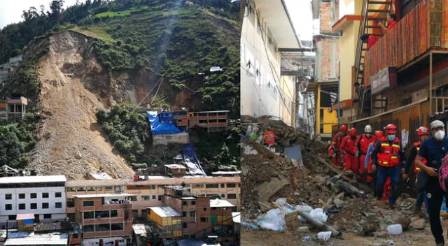 Poblado Retamas está en estado de emergencia tras derrumbe en la provincia de Pataz.