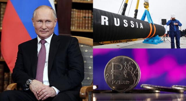 Vladimir Putin dio a conocer hoy que países "inamistosos" pagarán en rublos el gas ruso que les vende.