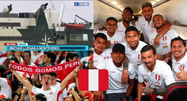 Buque bus que partió desde Buenos Aires, Argentina, hasta Montevideo con hinchas peruanos.