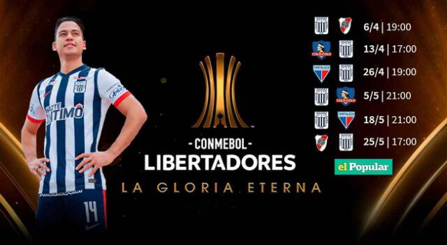 Alianza Lima comparte el Grupo F de la Copa Libertadores con River Plate, Colo Colo y Fortaleza.
