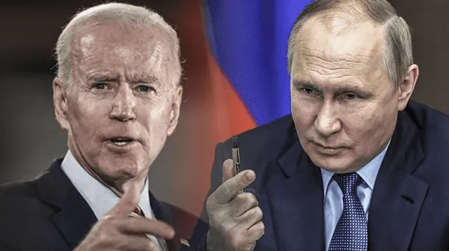 Joe Biden arremete contra Vladimir Putin tras desatar guerra contra Ucrania. Foto: composición GLR/AFP