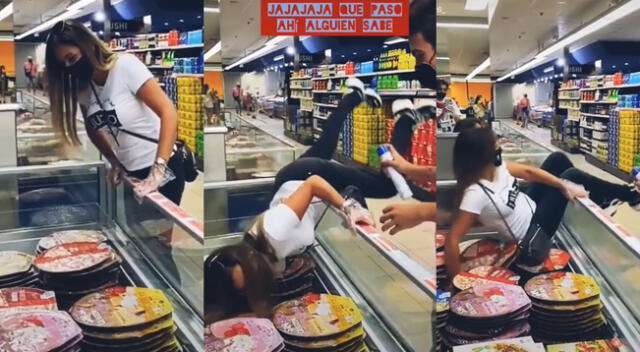 Escena de joven en supermercado se hizo viral en las redes sociales.