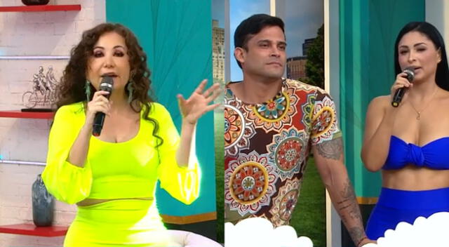 América Hoy presentó a Pamela Franco y Christian Domínguez como invitados, y Janet Barboza no pudo con su genio.