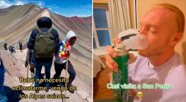 El joven no quiso aclimatarse al clima de Cusco y subió a lo alto de la montaña.