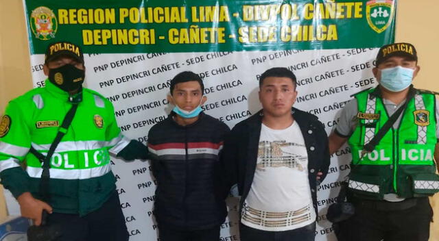 Kevin Alberto Cisneros Tapia, de 25 años y Hari Briseño Angulo de 18 años fueron capturados por la PNP