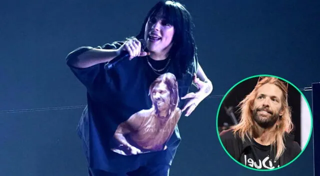 Billie Eilish se mostró conmovida al cantar en honor del integrante de Foo Fighters.