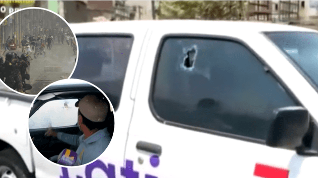 Vehículo de prensa de Latina es atacado en paro de transportistas.
