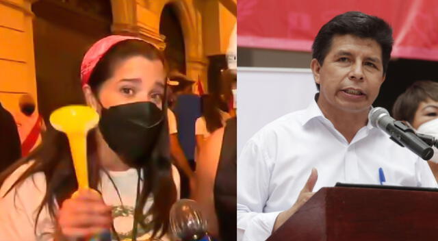 Vanessa Terkes se une a marcha contra Pedro Castillo y le exige que renuncie