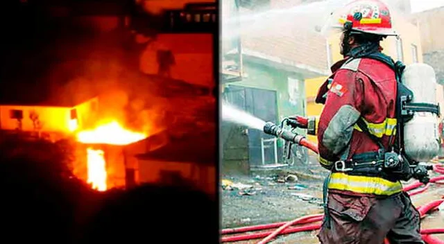 Bomberos lograron controlar el incendio para que no se extendiera a las demás casas.