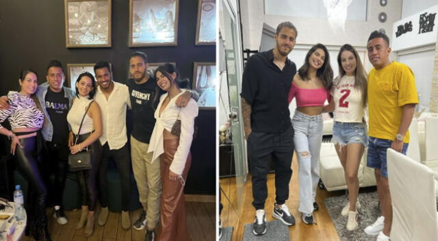 Christian Cueva, Pamela López y Beto Da Silva junto a Ivana Yturbe, como mejores amigos.