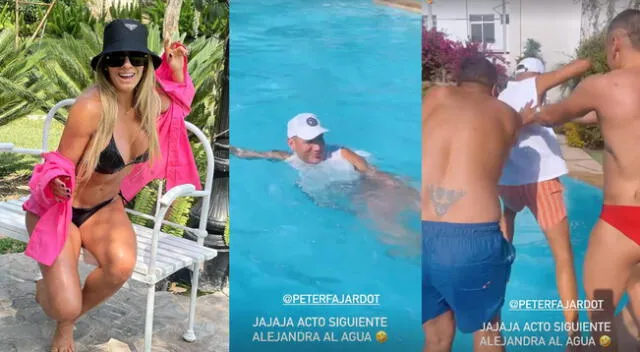 Alejandra Baigorria se burla de broma pesada a Peter Fajardo.