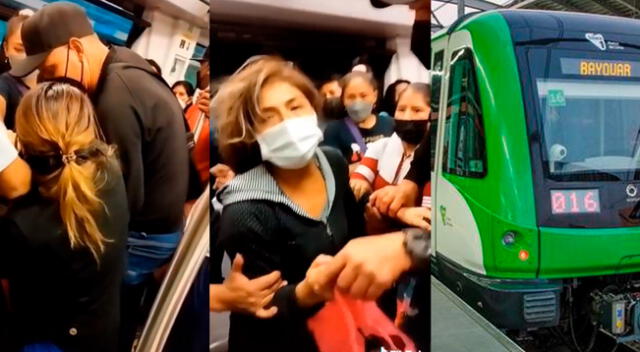 Las mujeres se pelaron en pleno Metro de Lima y el infiel se fugó por la parte posterior.