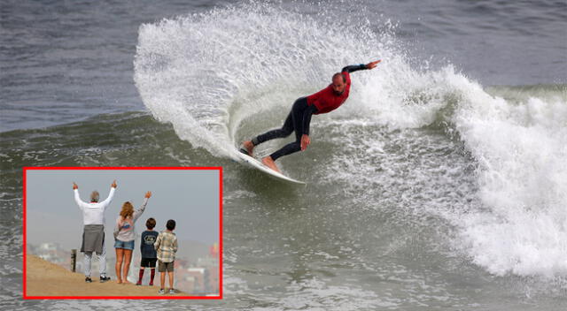 Público disfrutó de competencia de surf.