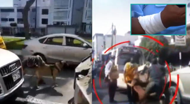 Dueño saca a perro de su camioneta para que muerda a autoridades de Surco y así evitar operativo.