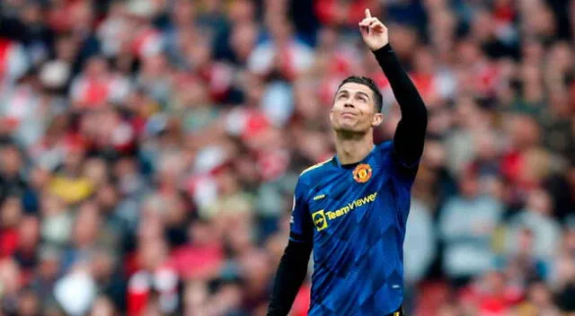 Cristiano Ronaldo miró al cielo y dedicó su gol a su angelito.