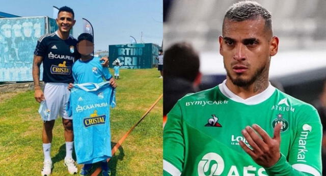 Yoshimar Yotún entregó camiseta de Sporting Cristal a hijo de Miguel Trauco tras entrenamientos.