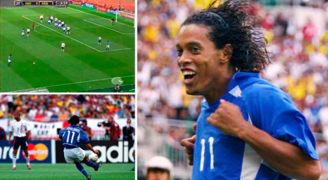 Ronaldinho y la vez que conquistó al mundo con su gol en el Mundial.