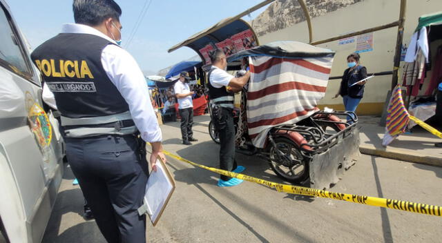 Hallan cadáver dentro de una mototaxi en San Juan de Lurigancho