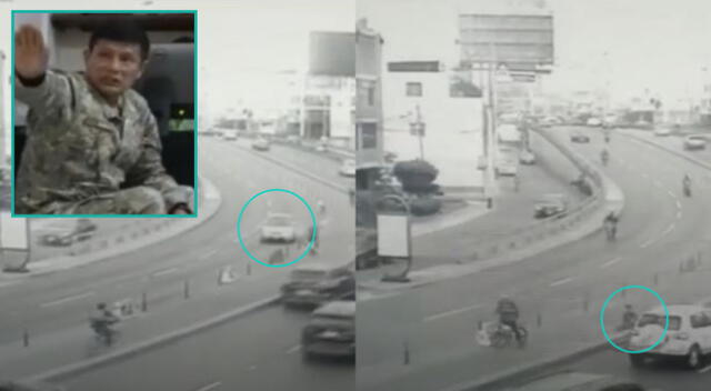 Auto conducido por militar hace mala maniobra en avenidas Brasil y La Marina.