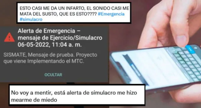 #Simulacro se volvió tendencia en Twitter.