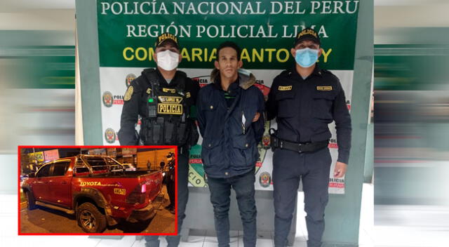 Policía detuvo a sujeto y logró recuperar camioneta robada.