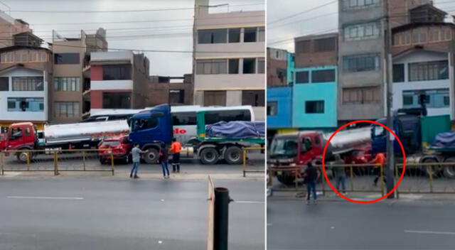 Accidente se produjo esta tarde en la avenida Universitaria.