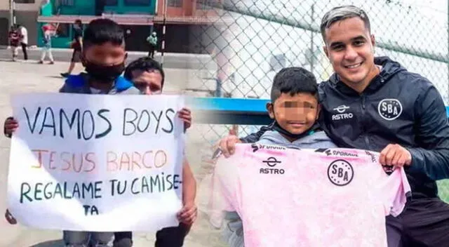 Jesús Barco y su buen gesto con un niño hincha del Sport Boys.