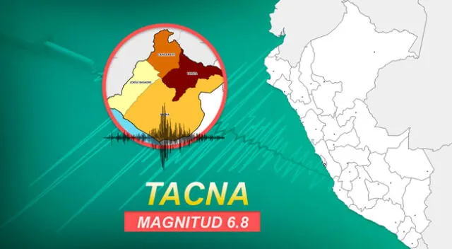 Fuerte sismo de 6.8 grados de magnitud en Tacna.