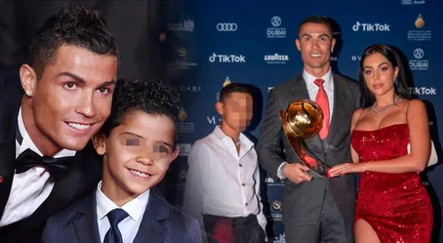 Cristiano Ronaldo comparte tiempo con su esposa y su hijo.