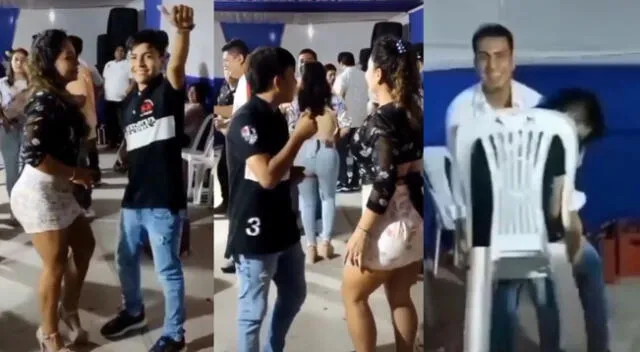 Singular escena de una pareja de baile se hizo viral en las redes sociales.