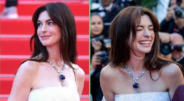 Anne Hathaway se emociona de felicidad por ovación en el Festival de Cannes 2022.