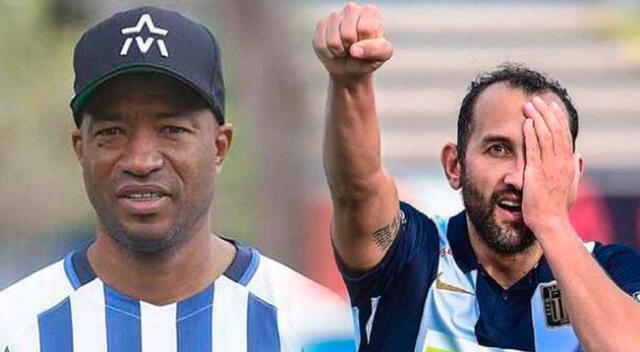 Waldir Sáenz y Hernán Barcos, una de las últimas riñas en el fútbol peruano.