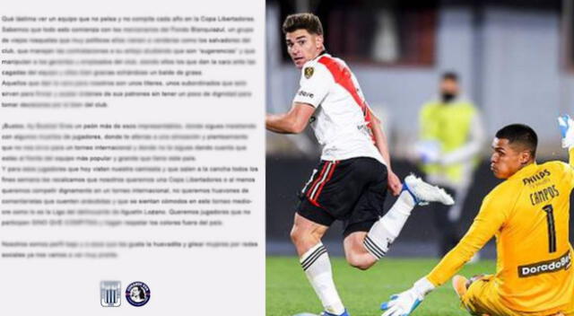 El extenso comunicado del Comando Sur por la goleada de River Plate contra Alianza Lima.