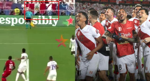 La camiseta y la bandera de Perú se lograron ver en el estadio donde se disputada la final por la 'Orejona'.
