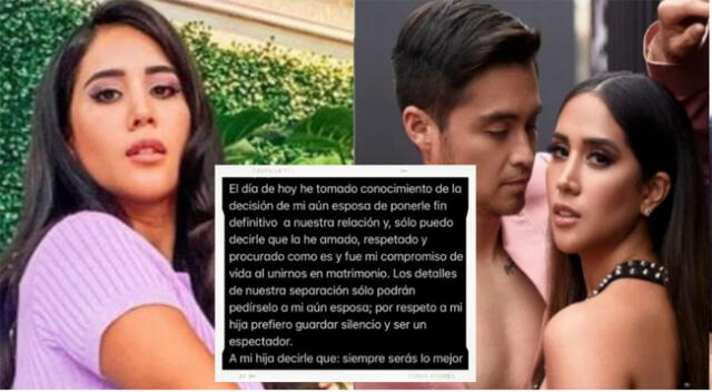 Melissa Paredes cuestionó a Rodrigo Cuba por su comunicado y el le respondió de forma peculiar.