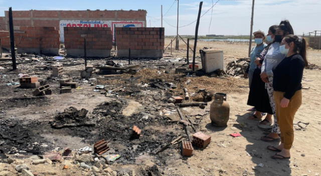 Lambayeque: tres familias lo pierden todo tras incendio por explosión de gas {VIDEO}